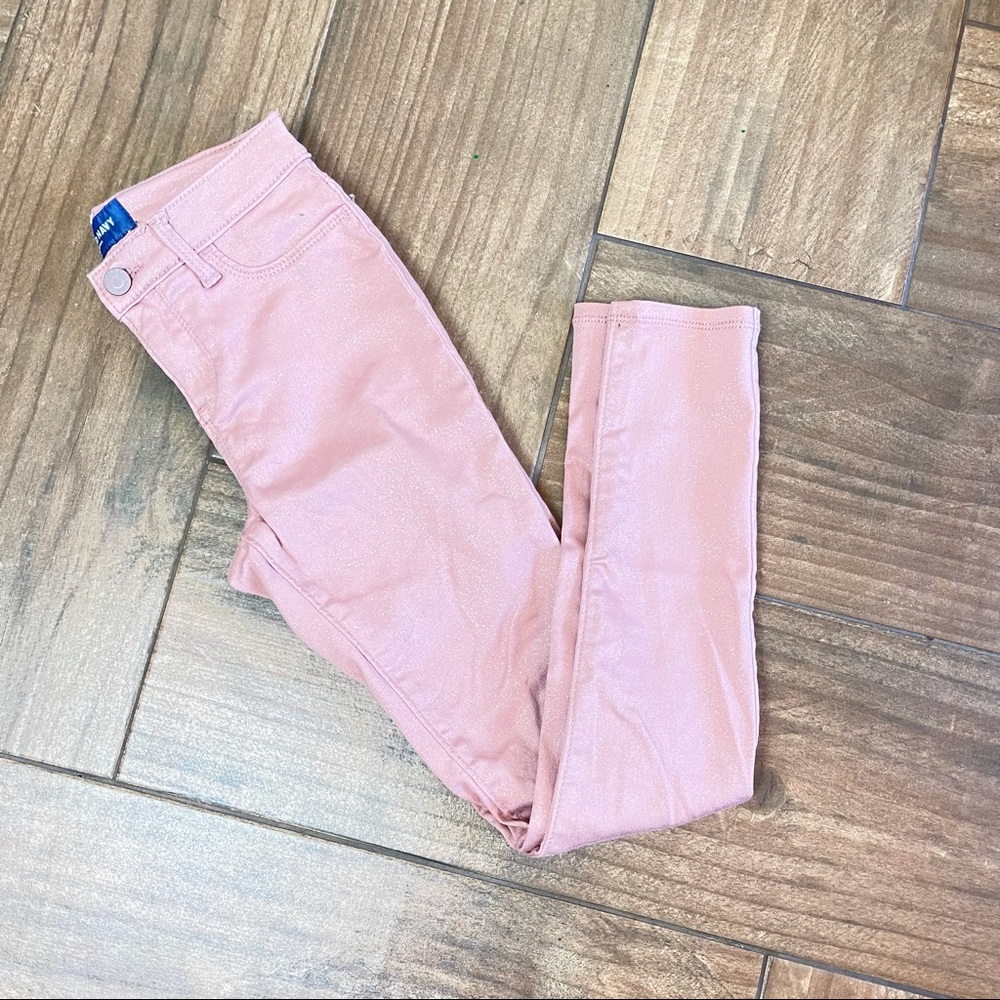 Old Navy Ballerina pink glitter denim jeans size  12
